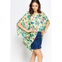 Floral Sheer Batwing Top