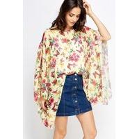 Floral Sheer Batwing Top