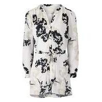 Floral Ivory Print Belted Tunic