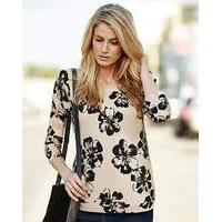 Floral Print Crew Neck Jumper