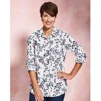 Floral Print Cotton Dobby Shirt