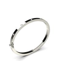 Flush Setting Round Diamond Bangle