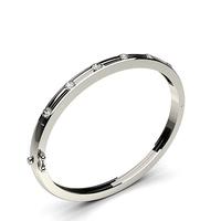 Flush Setting Round Diamond Bangle