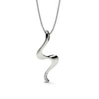 Flush Setting Round Diamond Delicate Pendant