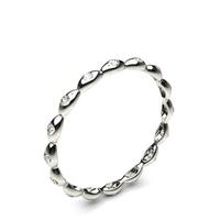 Flush Setting Round Diamond Delicate Ring
