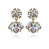 Flower Drop Earrings Crystal Crystal Alloy Geometric Geometric Jewelry Party Daily Casual 1 pair