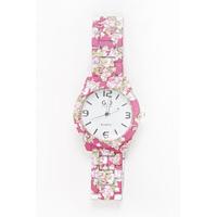 floral dial watch