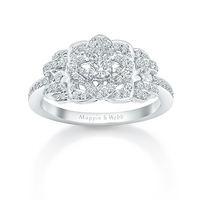 floresco white gold and diamond ring ring size n