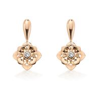 Floresco Drop Earrings With Single Diamond