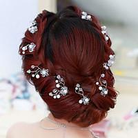 flower shape pearl hair clip bride hair wedding headdress wedding acce ...