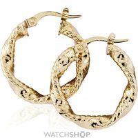 Flat Twisted Hoop Earrings