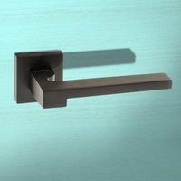 FMS430MB Ginevra Forme Designer Lever on Minimal Square Rose - Matt Black