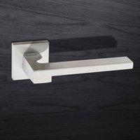 FMS430SC Ginevra Forme Designer Lever on Minimal Square Rose - Satin Chrome