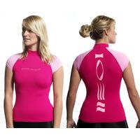 Fourth Element Hydroskin Short Sleeved Ladies Rash Vest - Pink