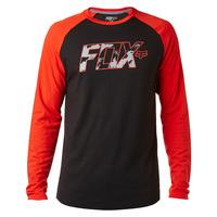 fox gemstone raglan ls tech tee blackred