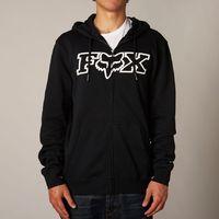 fox legacy zip fleece hoodie black