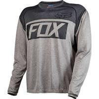 fox indicator ls jersey heather graphite