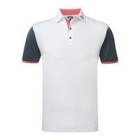 Footjoy Stretch Pique Colour Block & Contrast Trim Polo Shirts