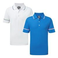Footjoy Junior Smooth Pique with Collar & Sleeve Stripes Polo Shirts