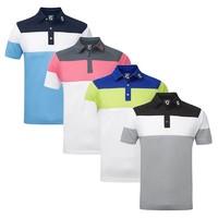Footjoy Raglan Chest Stripe Pique Polo Shirts