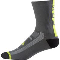 fox logo 8 inch trail sock greyyellow