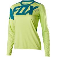 fox ripley womens ls jersey light yellow