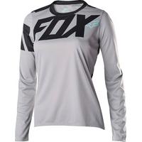 fox ripley womens ls jersey grey