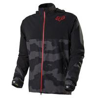 fox downpour waterproof jacket black camo