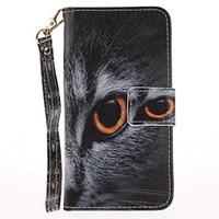 For Apple iPhone 7 7 Plus 6S 6 Plus SE 5S 5 Case Cover Half Face Cat Pattern Painted Card Stent Wallet PU Skin Material Phone Case