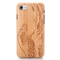 For Apple iPhone 7 7Plus Embossed Pattern Case Back Cover Case Wood Grain Cartoon Hard Solid Wood 6s Plus 6 Plus 6s 6