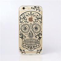 For iPhone 5 Case Ultra-thin / Transparent / Pattern Case Back Cover Case Skull Soft TPU iPhone SE/5s/5