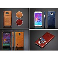 For Samsung Galaxy Note Card Holder Case Back Cover Case Solid Color PU Leather Samsung Note 5 / Note 4