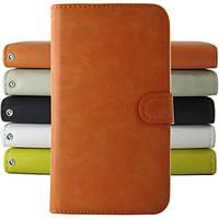 For Samsung Galaxy Note Card Holder / Wallet / with Stand / Flip Case Full Body Case Solid Color PU Leather Samsung Note 2