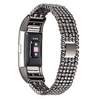 For Fitbit Charge 2 Luxury Steel Bead Style Smart Watch Band Fashion Replacement Women Female Wrist Strap Bracelet