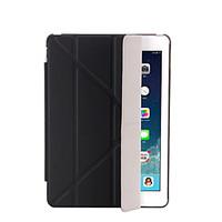 For iPad (2017) with Stand Auto Sleep/Wake Flip Translucent Origami Case Full Body Case Solid Color Pro 9.7 Air iPad 2/3/4 mini 123