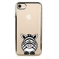 For Plating Case Back Cover Case Cartoon Zebra Soft TPU for IPhone 7 7Plus iPhone 6s 6 Plus iPhone 6s 6 iPhone 5s 5 5E 5C