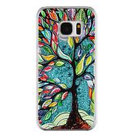 For Samsung Galaxy S8 Plus S8 Phone Case Tree Pattern Flowing Quicksand Liquid Glitter Plastic PC Materia S7 edge S7