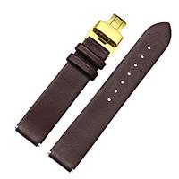 For Huawei B3-16mm Connector MSTRE Watch Band Strap Solid color Leather Butterfly Buckle