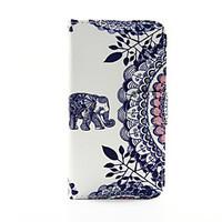 For Samsung Galaxy Case Wallet / Card Holder / with Stand / Flip Case Full Body Case Elephant PU Leather SamsungS6 edge plus / S6 edge /