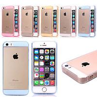 For iPhone 5 Case Transparent Case Back Cover Case Solid Color Soft TPU iPhone SE/5s/5