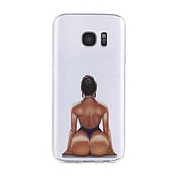 For Samsung Galaxy S7 Edge S6 Transparent Pattern Case Back Cover Case Sexy Lady Soft TPU for S7 S6 edge plus S6 edge S6 Active S5 S4