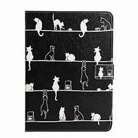 For Card Holder Wallet with Stand Flip Pattern Case Full Body Case Cat Hard PU Leather for Apple iPad Pro 9.7\'\' iPad Air 2 iPad Air