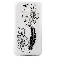 For Samsung Galaxy J5 J5(2016) Case Cover Black Feathers Pattern Painting Super Soft TPU Material