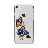 For Transparent Pattern Case Back Cover Case Cartoon Sexy Lady Soft TPU for IPhone 7 7Plus iPhone 6s 6 Plus iPhone 6s 6 iPhone 5s 5 5E 5C 4 4s
