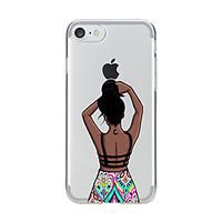 For Transparent Pattern Case Back Cover Case Cartoon Sexy Lady Soft TPU for IPhone 7 7Plus iPhone 6s 6 Plus iPhone 6s 6 iPhone 5s 5 5E 5C 4 4s