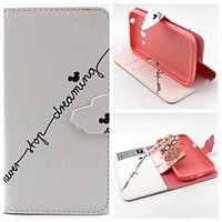 For Samsung Galaxy Case Card Holder / Wallet / with Stand / Flip Case Full Body Case Word / Phrase PU Leather SamsungCore Prime / Core