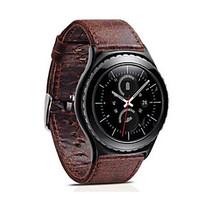For Gear S3 Frontier Classic Strap Retro Genuine Leather Band With Closure Classic Design Replacement 22mm