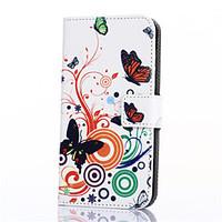 For Samsung Galaxy Case Card Holder / Wallet / with Stand / Flip / Pattern Case Full Body Case Butterfly PU Leather SamsungOn 7 / On 5 /