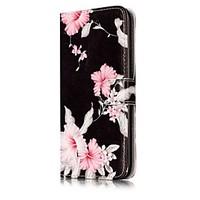 For Apple iPhone 7 7 Plus 6S 6 Plus SE 5S 5 5C Case Cover Azalea Pattern Painted Card Stent PU skin Material Phone Case