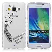 For Samsung Galaxy Case Transparent / Pattern Case Back Cover Case Word / Phrase TPU Samsung A5 / A3